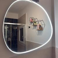 Specchio con luce fai da te