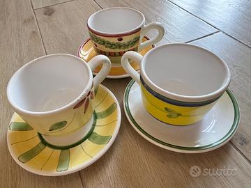 Set tazze Caleca Made in Italy dipinti a mano