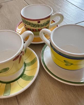 Set tazze Caleca Made in Italy dipinti a mano