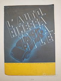 Raro Depliant Pubblicitario 1939 Auto Rimessa
