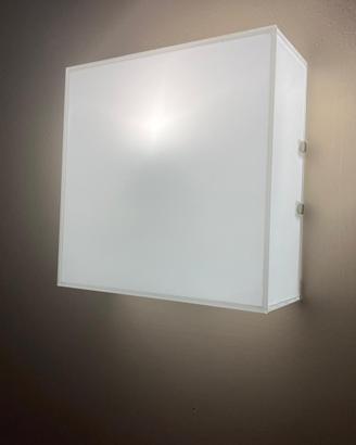 Applique in vetro satinato bianco