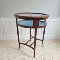  Tavolino Vetrina Espositore Ovale - Stile Liberty
