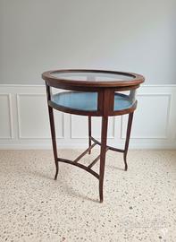  Tavolino Vetrina Espositore Ovale - Stile Liberty