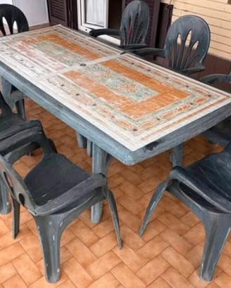 Tavolo con sedie da esterno SCAB (Made in Italy)
