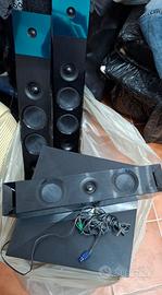 2 altoparlanti +1 frontale+subwoofer di HT SONY