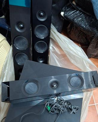 2 altoparlanti +1 frontale+subwoofer di HT SONY