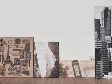 Lotto 4 Quadri Decorativi – New York, Londra