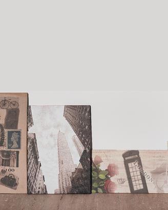 Lotto 4 Quadri Decorativi – New York, Londra