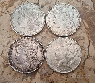 monete argento dollari Morgan 