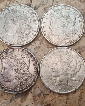 monete argento dollari Morgan 