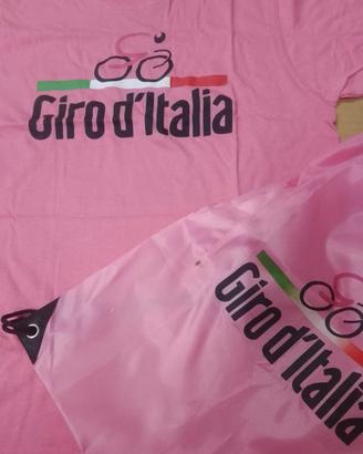 Maglietta rosa giro d’Italia e sacca nylon rosa 43