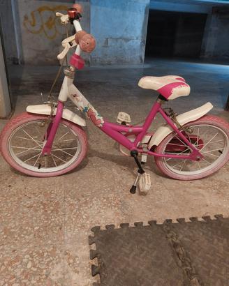bicicletta bambina misura 16 con rotelle 