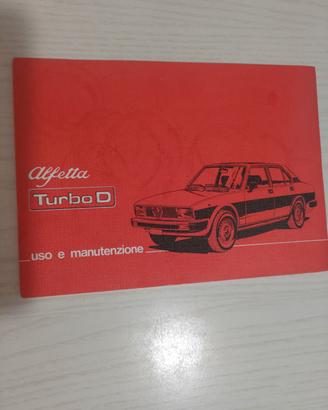  Libretto uso e manut. originale Alfetta  sprint 