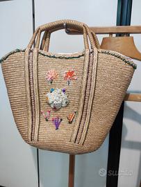 Borsa in paglia con perla 🦪