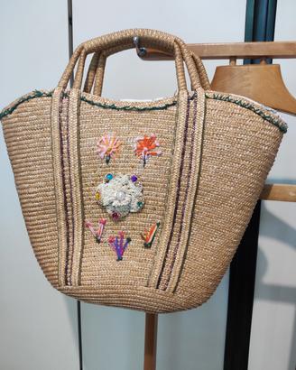 Borsa in paglia con perla 🦪