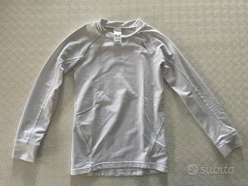 Maglia termica, taglia 8Y, bianca, manica lunga