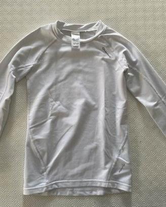 Maglia termica, taglia 8Y, bianca, manica lunga