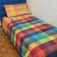 letto singolo contenitore con rete a doghe 