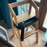 Seggiolone Pappa in Legno Sedia da Bambini legno