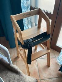 Seggiolone Pappa in Legno Sedia da Bambini legno