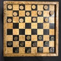 Scacchiera dama pietra dura