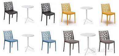 Set tavolo+sedie bar locali gelateria pasticceria