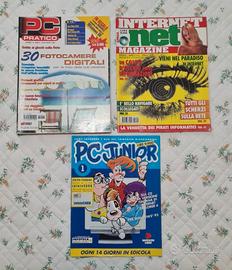 3 Riviste: Pc Pratico - Net Magazine - Pc Junior