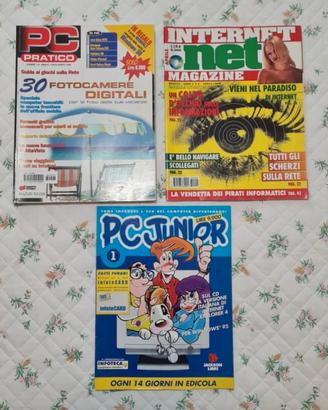 3 Riviste: Pc Pratico - Net Magazine - Pc Junior