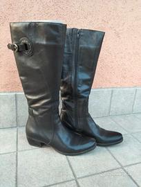 Stivali alti in pelle made in italy