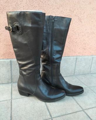 Stivali alti in pelle made in italy