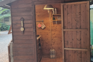 Roulotte con Veranda e cucinotto super accessori