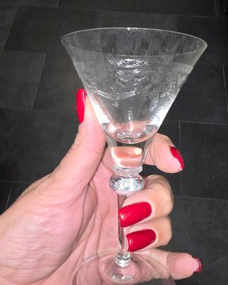 Set 7 bicchieri antichi  da liquore cristallo.