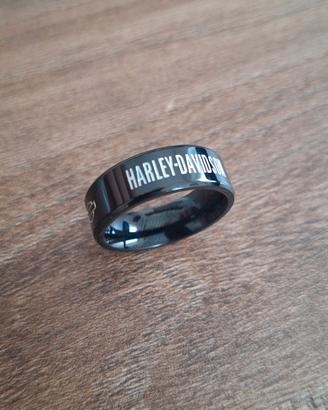 Anello harley davidson fedina nera 