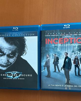 Film bluray inception + batman cavaliere oscuro