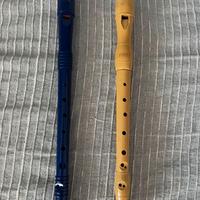 2 Flauti uno bianco e nero con fodera