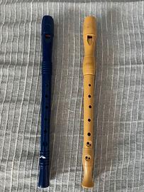 2 Flauti uno bianco e nero con fodera