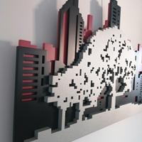 Quadro Sky line moderno L.A.S.