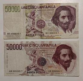 26#. Banconote 50000 lire Bernini I e Il tipo.