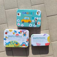 Giochi Montessori Shapes (forme) e lettere magneti
