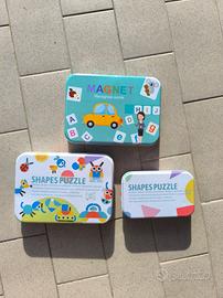 Giochi Montessori Shapes (forme) e lettere magneti