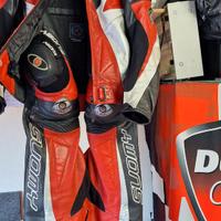 Tuta moto in pelle 2 pezzi suomy