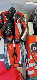 Tuta moto in pelle 2 pezzi suomy