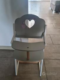 Seggiolone bambole legno