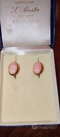 Orecchini in corallo rosa e oro