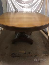 Tavolo rotondo allungabile anni '70