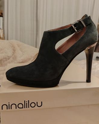 scarpe con tacco grigio fumo 