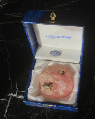 Tartarughe argento e quarzo