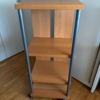scaffale/libreria con rotelle 