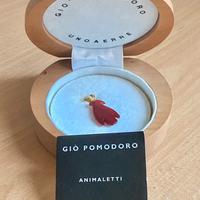 Gio Pomodoro:Titolo Animaletto in oro e giada