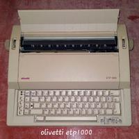 MACCHINA DA SCRIVERE OLIVETTI ETP 1000